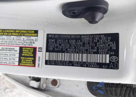 2010 Toyota Corolla Le z USA, uszkodzony, nr VIN 2T1BU4EE1AC485510